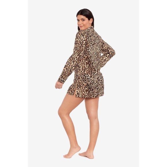 Ralph Lauren Black Label Leopard Print Oversized Camp Shirt Size XL NWT - Picture 3 of 14